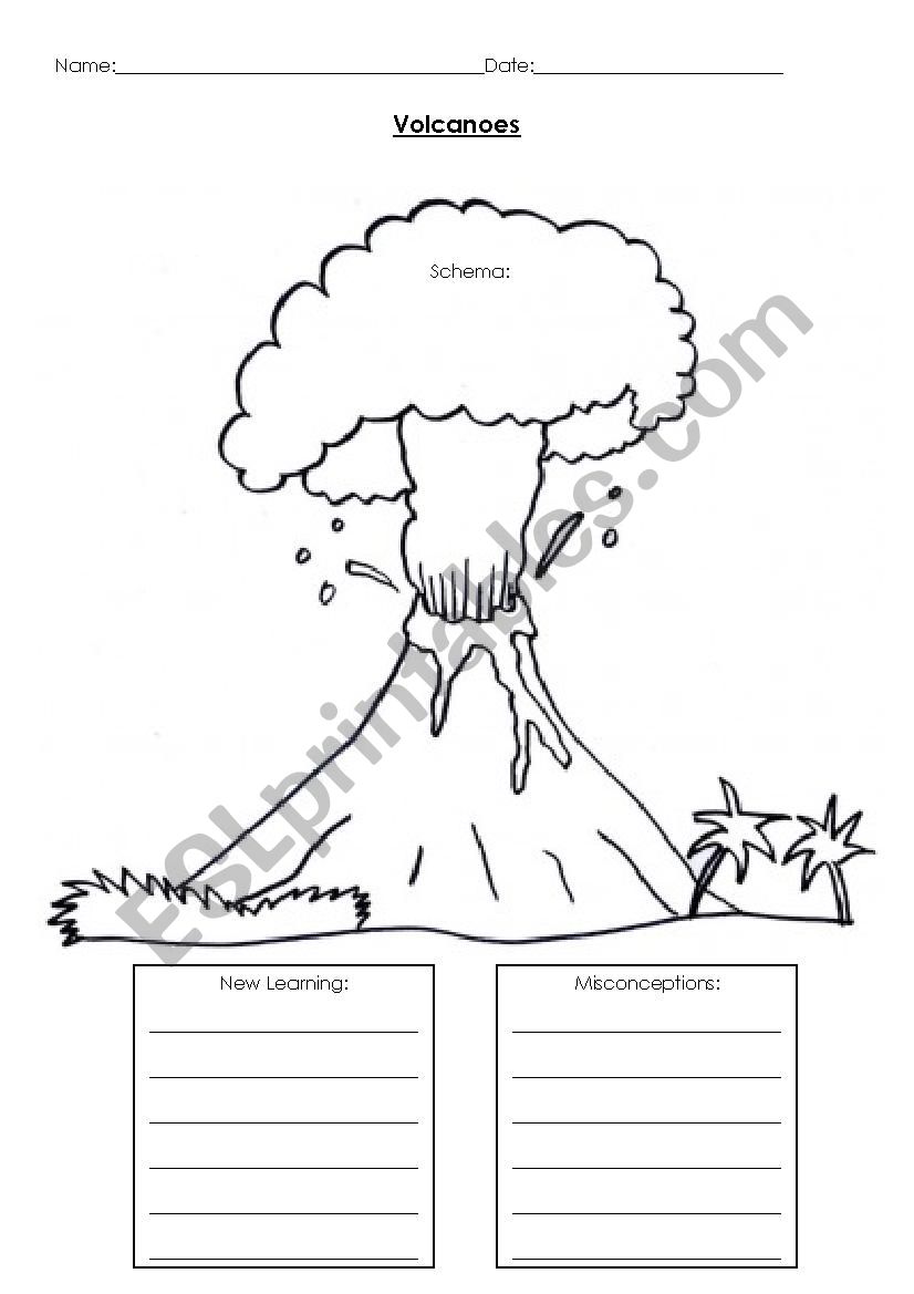 Volcanoes - ESL worksheet by joanafreitas