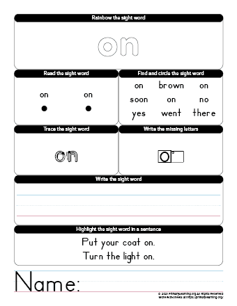 worksheet on