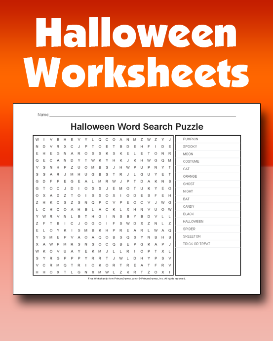 Halloween Worksheets • Free Online Games at PrimaryGames