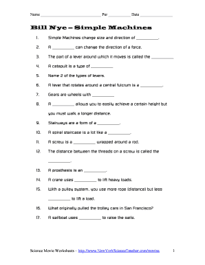 worksheet packet simple machines answers