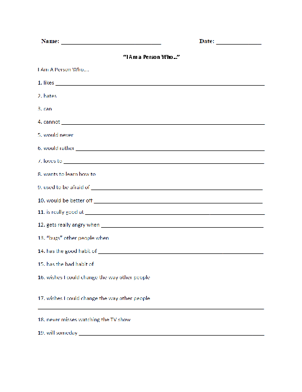 worksheet people poem