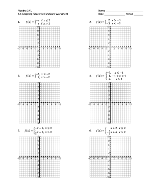 Linear Piecewise Functions Worksheet - Fill Online, Printable ...