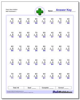 Place Value Addition Worksheets