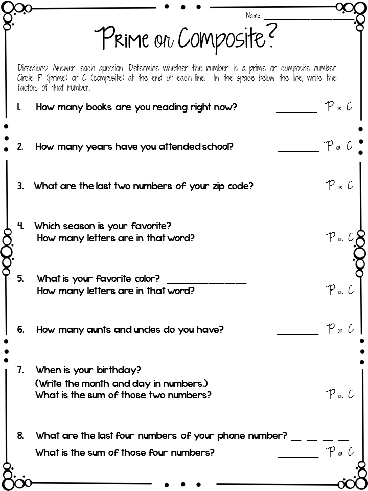 Prime and Composite Anchor Chart {plus a freebie!} | Crafting ...