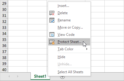 Protect a Sheet in Excel (In Easy Steps)