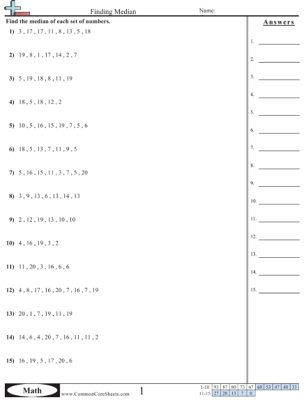Mean Median Mode &  Range Worksheets | Free - Distance Learning ...