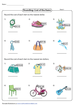 Rounding Money Worksheets