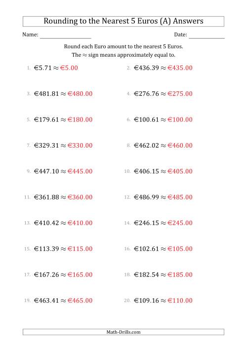 worksheet rounding money
