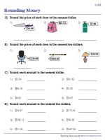 Rounding Money Worksheets