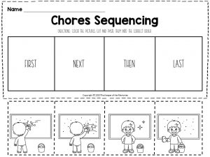 Free Printable Chores Story Sequencing Worksheets for Kindergarten ...