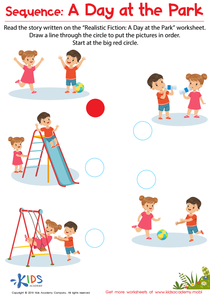 A Day at the Park Worksheet: Sequence Free Printable PDF for Kids