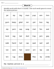 Short A Worksheets
