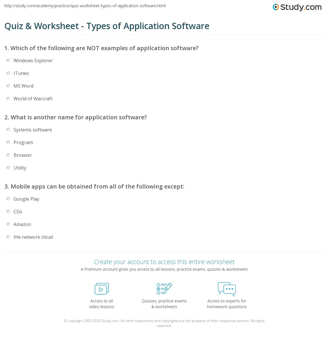 worksheet software