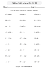 Subtraction math worksheets for primary math education, from basic ...