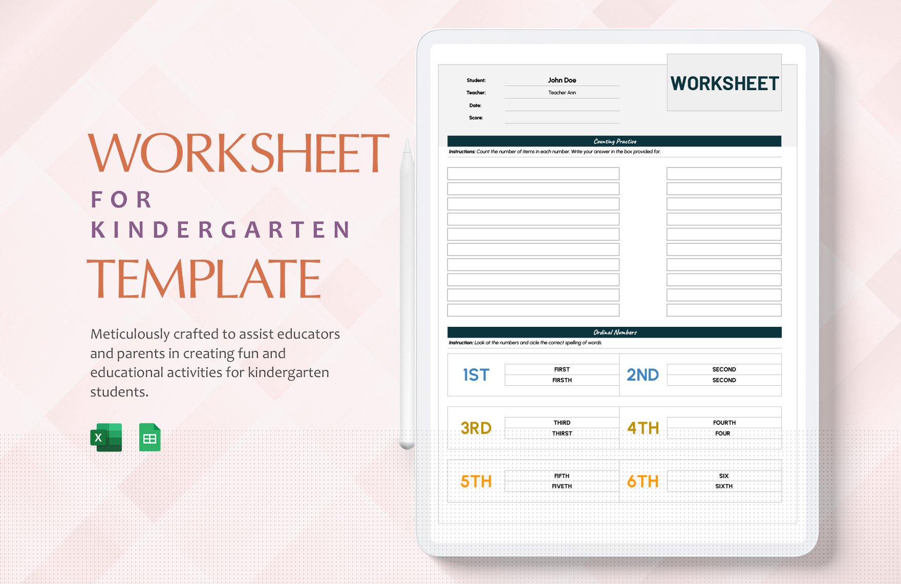 FREE Worksheet Templates &  Examples - Edit Online &  Download