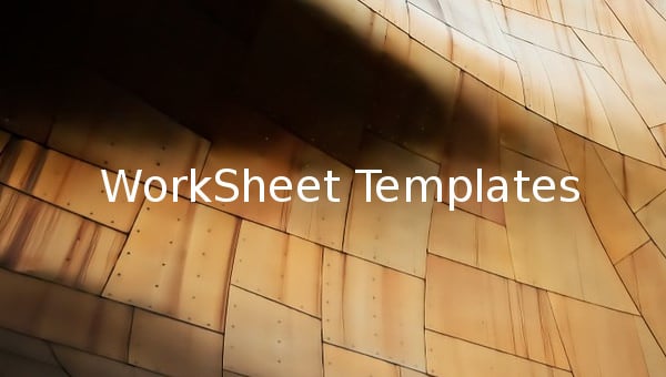 WorkSheet Template - 10+ Free Word, Excel, PDF Documents Download!