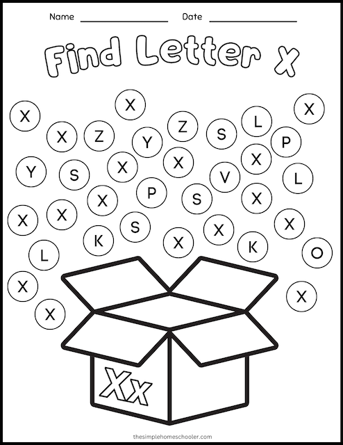 15+ Letter X Worksheets: Free &  Easy Print - The Simple Homeschooler