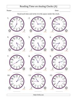 Time and Clock Worksheets