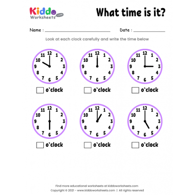 Free Printable Telling Time Worksheets - kiddoworksheets