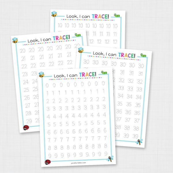 Numbers 1-50 Tracing Worksheets | Fun Activities for kids