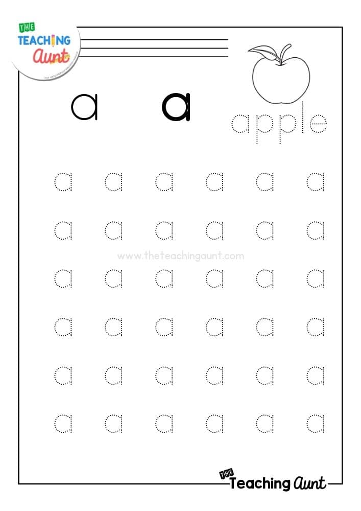 Small Letters Tracing Worksheets - The Teaching Aunt