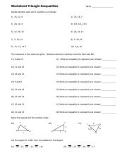 Easy Triangle Inequalities.pdf - Worksheet Triangle Inequalities ...