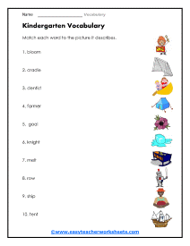 Vocabulary Worksheets