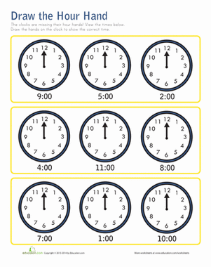 Hour Hand | Worksheet 