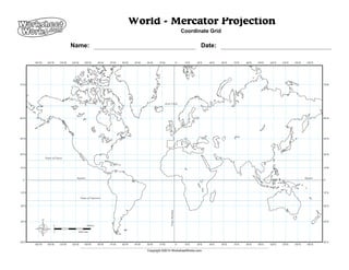 Worksheet works world_mercator_projection_2 | PPT