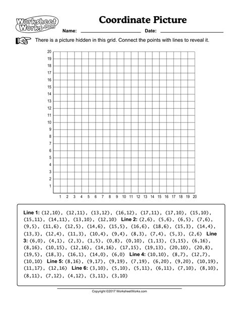 Coordinate Picture Worksheet Works Com