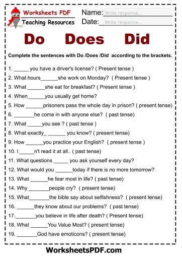 6th Grade English worksheets - Edform