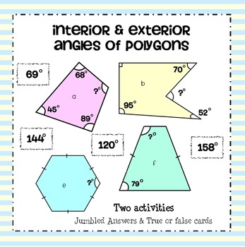 worksheetinterior and exterior angles of polygons worksheet with answers 1