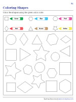 worksheets with shapes and colors