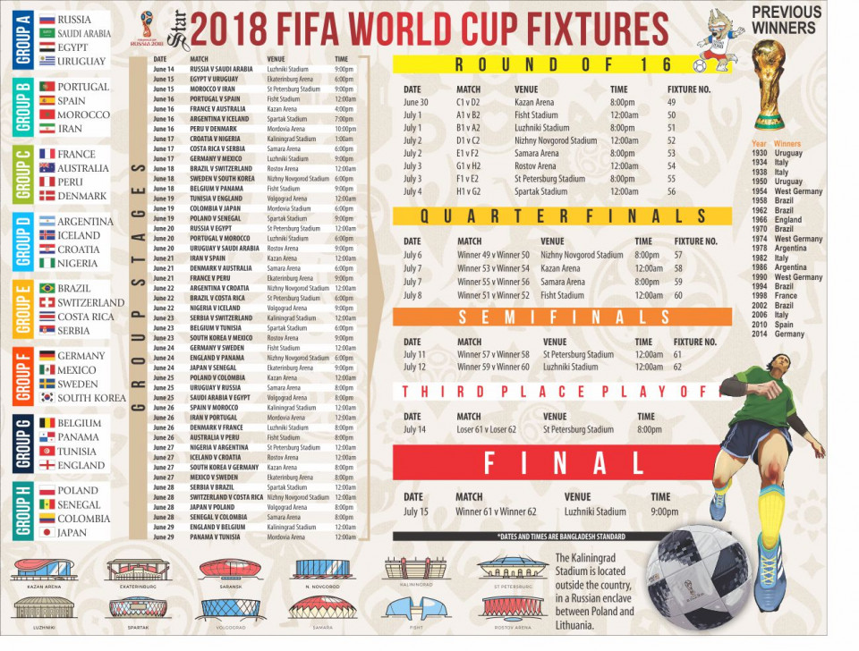 world cup 2018 schedule for print