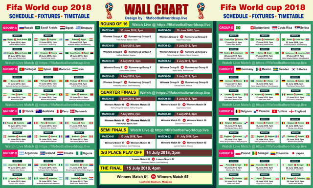 world cup 2018 schedule for print