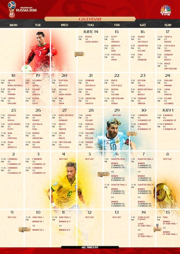 world cup 2018 schedule for print