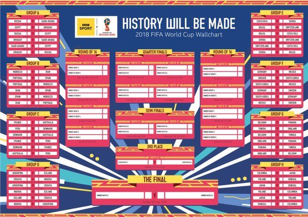 world cup 2018 schedule printable a3