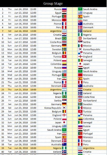 world cup fixtures schedule printable