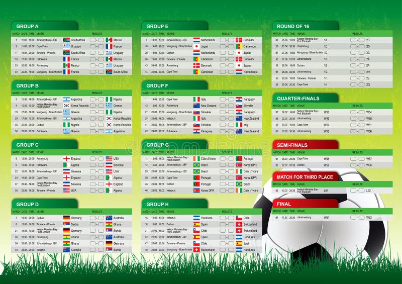 world cup schedule printable south africa