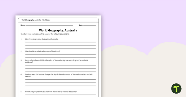 world geographic features worksheet answers