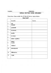 world history worksheet for 10th grade