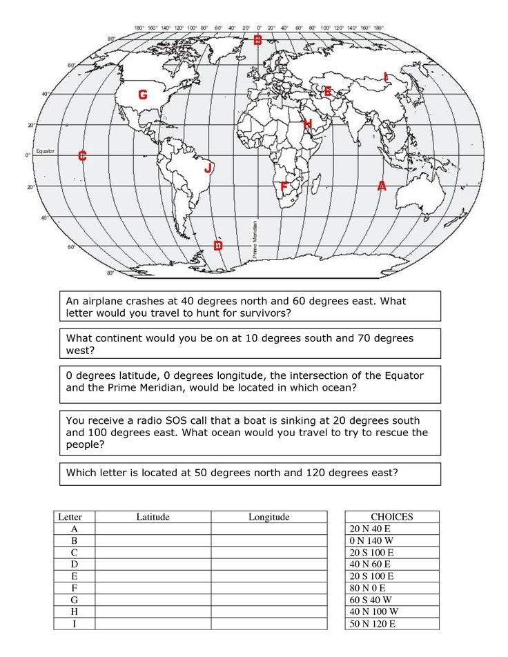 longitude and latitude worksheet | Latitude Longitude Worksheet ...