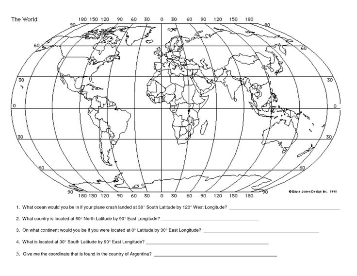 World Map with Latitude and Longitude | World map latitude ...