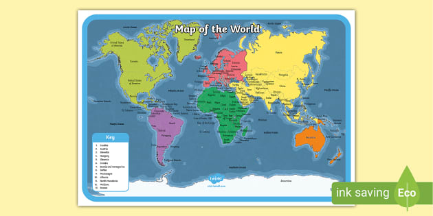 world map printable 5th grade