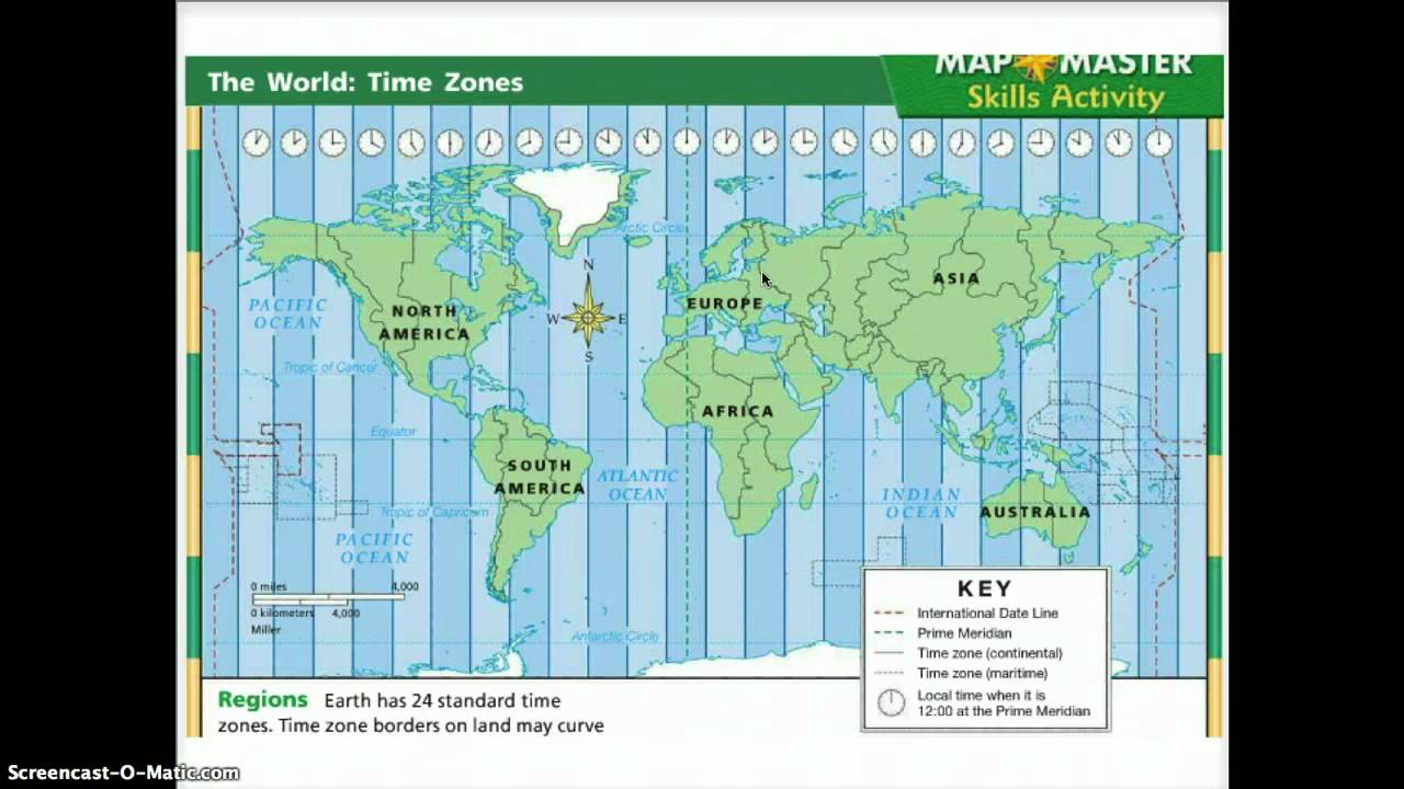 world time zones worksheet answers
