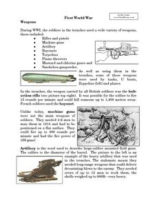 World War I Worksheets :: 73 - 96
