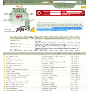 wow printable grocery coupons