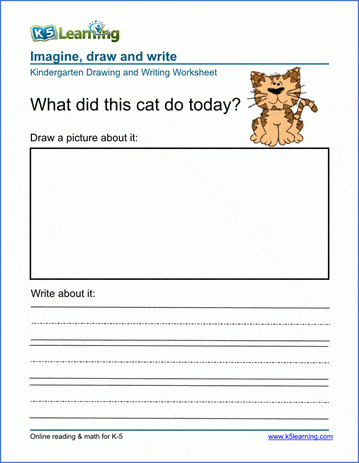 Drawing and Writing Worksheets for Preschool &  Kindergarten | Worsheets library...