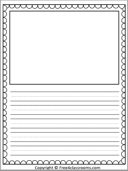 Free Primary Lined Writing Paper with Drawing Art Box - Free ...
