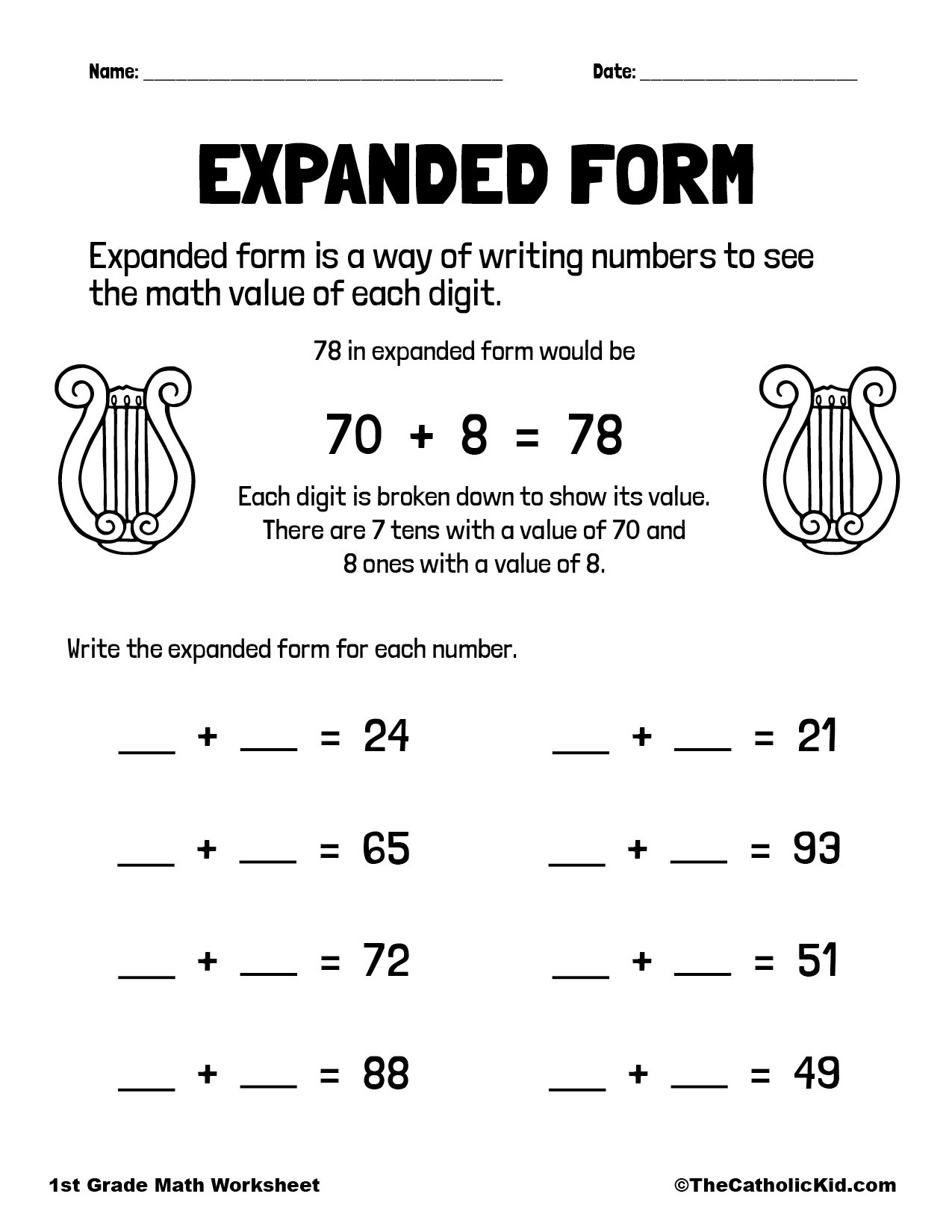 write in expanded form worksheet